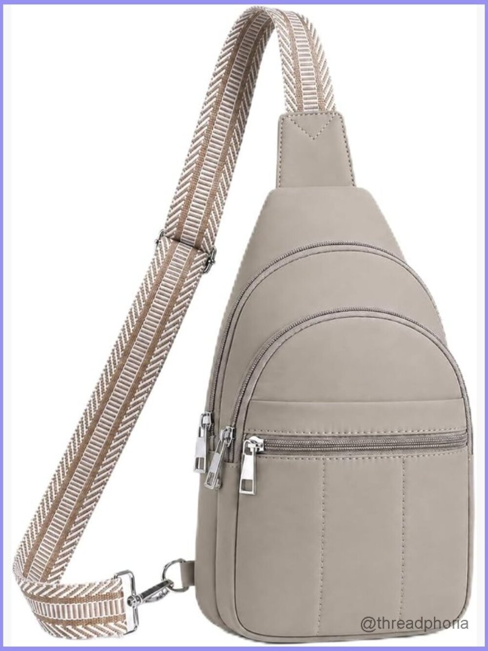 Puffer Sling Bag for Women, Crossbody Anti Theft Travel RFID Small Bag,
